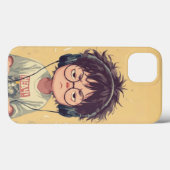 気分: ヘッドホンを付けた無気力な少年 スマホケース Case-Mate iPhoneケース (裏面 (横))