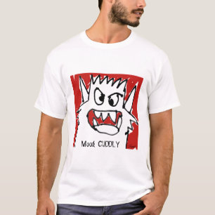 気分: 愛らしく赤くおもしろいな漫画モンスター Tシャツ