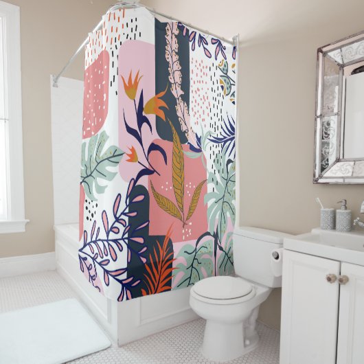 気分 |抽象芸術シモダンック・ボヘ絵画ミアン シャワーカーテン (インサイチュ)