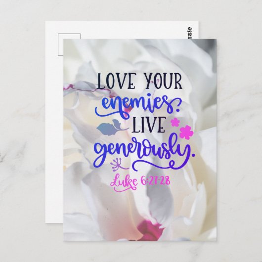 気前よく生きる ポストカード (正面/裏面)