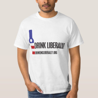 気前よく男性のTシャツを飲む Tシャツ