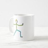 気功スティックマン コーヒーマグカップ (正面左)