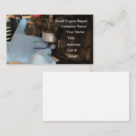 気化器清掃補修芝刈機 名刺 (正面/裏面)