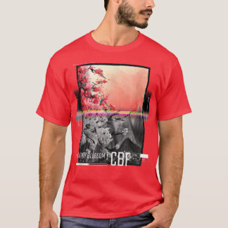 気化波さくらんぼブロッサムフェスティバル桜Sythwave Tシャツ