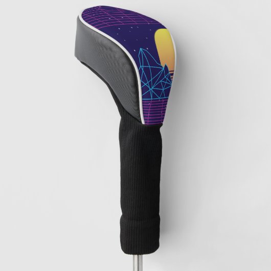 気化波の夕日 ゴルフヘッドカバー (アングル)