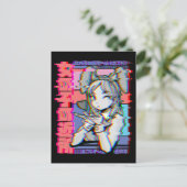 気化波エステティック日本のレトロアニメガール ポストカード (スタンド正面)