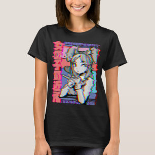 気化波エステティック日本のレトロアニメガール Tシャツ