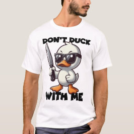 気取ったアヒルと私 おもしろ アヒル サッシー カートゥーン Tシャツ