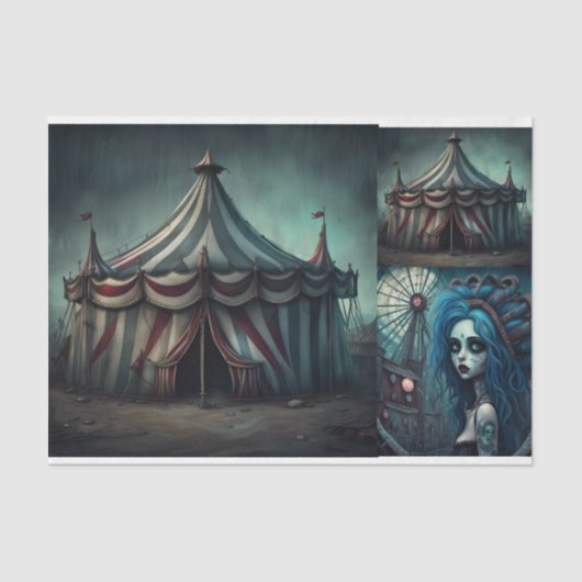 気味の悪いカーニバルボードデコページ紙 薄葉紙 (正面)