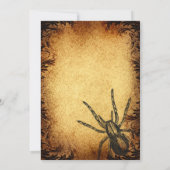 気味の悪いスカルクモ類ゴシックハローウィンパーティ 招待状 (裏面)