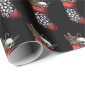 気味の悪いスカルストッキング包装紙 ラッピングペーパー (ロールコーナー)