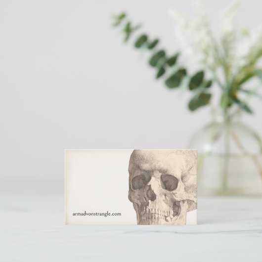 気味の悪いスカル 名刺 (スタンド正面)