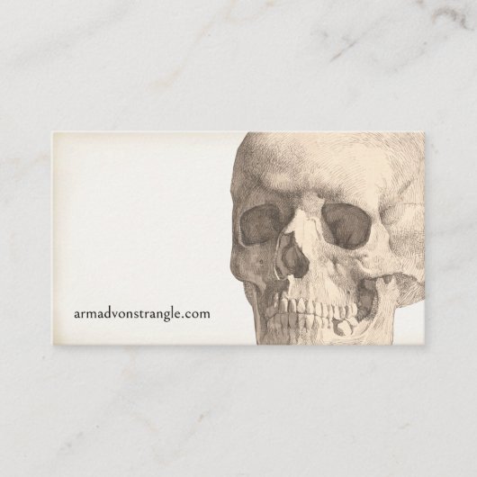 気味の悪いスカル 名刺 (正面)