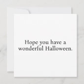 気味の悪いハッピーハローウィンカボチャイラストレーション カード (裏面)