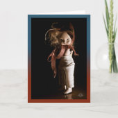 気味の悪いハロウィーン人形と皆の挨拶。 カード (正面)