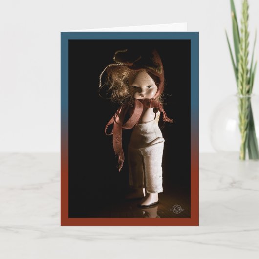気味の悪いハロウィーン人形と皆の挨拶。 カード (正面)