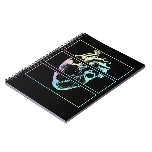 気味の悪いハートヒト解剖学ウィッチーエモパステルゴシック ノートブック (左側)