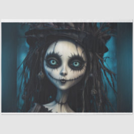 気味の悪いブードゥーハロウィーンかかしデクページ紙 薄葉紙