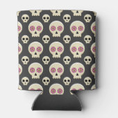 気味の悪い可愛いかわいいゴシックスカル花柄 缶クーラー (裏面)