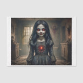 気味の悪い家の赤いタリスマンの呪われた子供 薄葉紙 (正面)