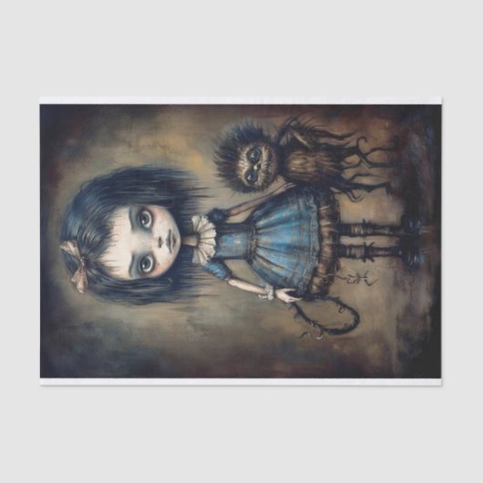 気味の悪い小さな女の子歩く 薄葉紙 (正面)