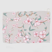 気味の悪い花模様 ゴルフタオル (横)