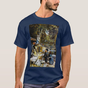 気味の悪い魔女レトロおとぎ話ハンゼルとグレテル Tシャツ