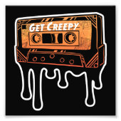 気味悪いカセットのテープを滴らせるハロウィーン音楽を手に入れる フォトプリント            (正面)