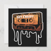 気味悪いカセットのテープを滴らせるハロウィーン音楽を手に入れる 招待状 (正面)