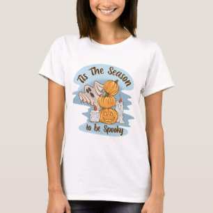 気味悪いシーズンになる幽霊Groovyハロウィーン Tシャツ