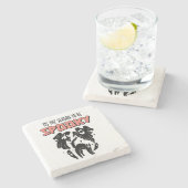 気味悪いハロウィン不気味の季節 ストーンコースター (横)