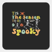 気味悪い踊り骨格おもしろいのシーズンM スクエアシール (正面)