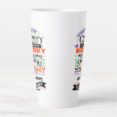 気味悪く神秘的不気味だ カフェラテマグ (正面)