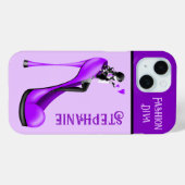 気品あふれるエレガンス: キスを飛ばすおしゃれな女性 Case-Mate iPhoneケース (裏面 (横))