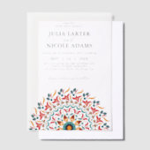 気品ある 壮麗な 祭典の 優雅さ マンダラ ウェディング ベラム紙招待状 (オフセット)