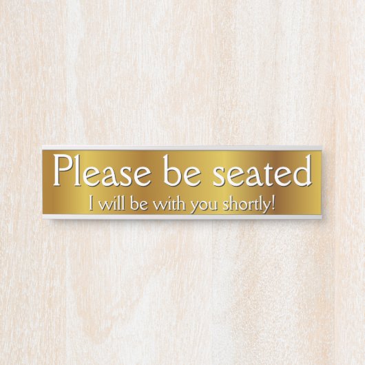 気品と魅力を兼ね備えた「お座りください」 サインプレート (正面)