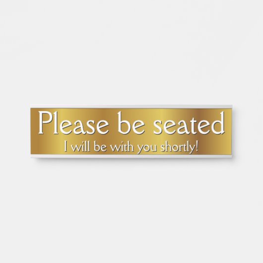 気品と魅力を兼ね備えた「お座りください」 サインプレート (正面)
