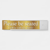 気品と魅力を兼ね備えた「お座りください」 サインプレート (正面)