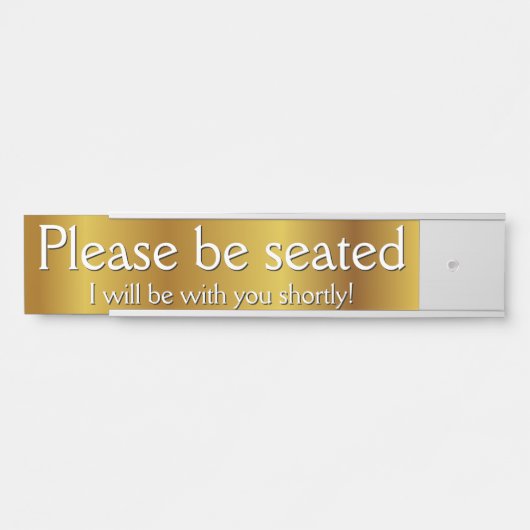 気品と魅力を兼ね備えた「お座りください」 サインプレート (正面)