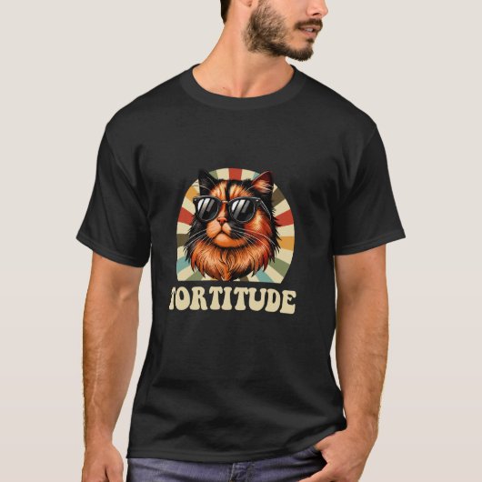 気性が荒い猫,サビ猫 Tシャツ (正面)