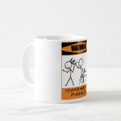 気性警告的ピアニスト コーヒーマグカップ (正面左)