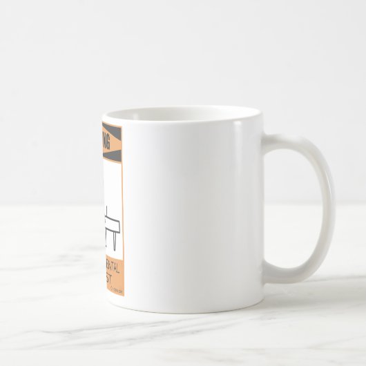 気性警告的ピアニスト コーヒーマグカップ (右)