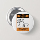気性警告的ピアニスト 缶バッジ (正面&裏面)