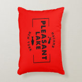 気持が良い湖によってブラシをかけられるポリエステル16x12枕 アクセントクッション (正面(垂直))