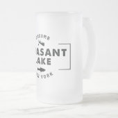 気持が良い湖16ozによって曇らされるビール大いに フロストグラスビールジョッキ (正面右)