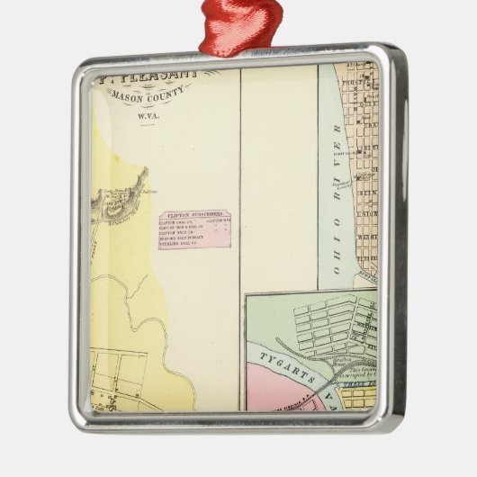 気持が良いPtウェストヴァージニア メタルオーナメント (左)