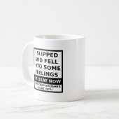 気持ちが落ちた 面白いマグカップ コーヒーマグカップ (正面左)