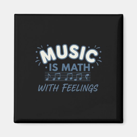 気持ちで解く音楽の数学 音楽教師の引用 マグネット (正面)