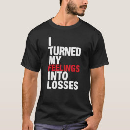 気持ちを損失に変えた 笑える暗号資産(Crypto)ミーム Tシャツ