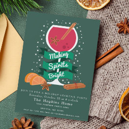 気持ちを明るくするホリデー・カクテルパーティー 招待状